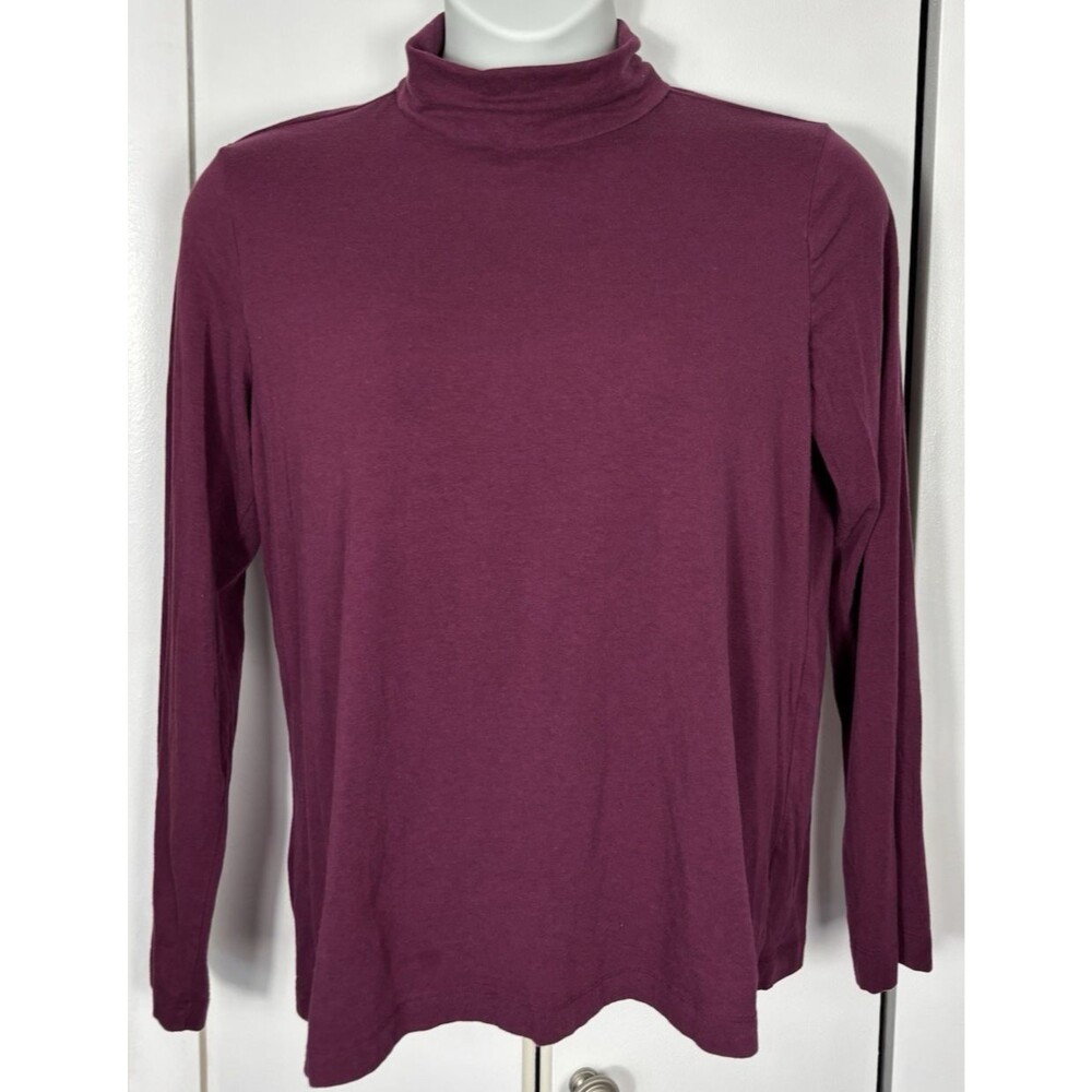Sonoma Women XL Purple Long Sleeve Solid Turtle Neck